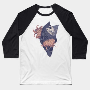 Cat Skull Baseball T-Shirt